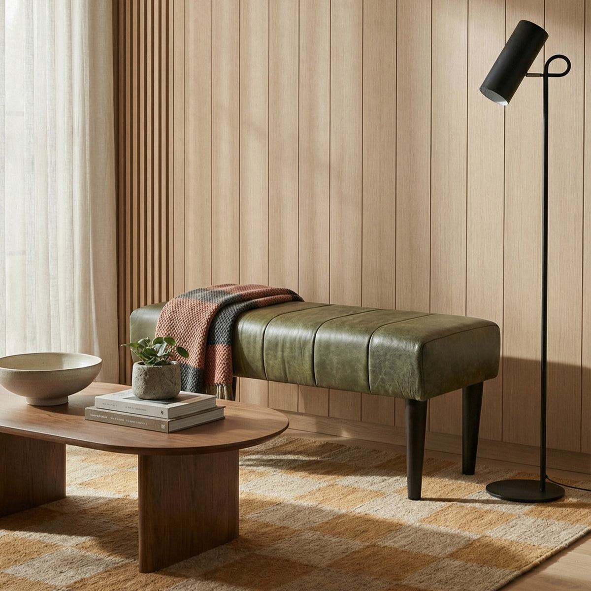 Banc Athea Vert olive - 120 cm