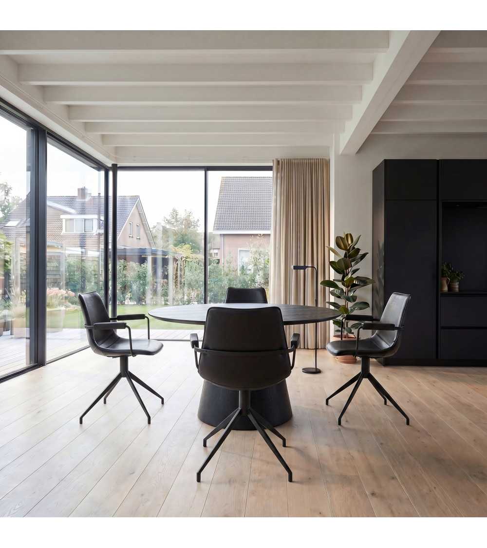 Lot de 2 chaises de salle à manger avec accoudoirs Isabel - Noir
