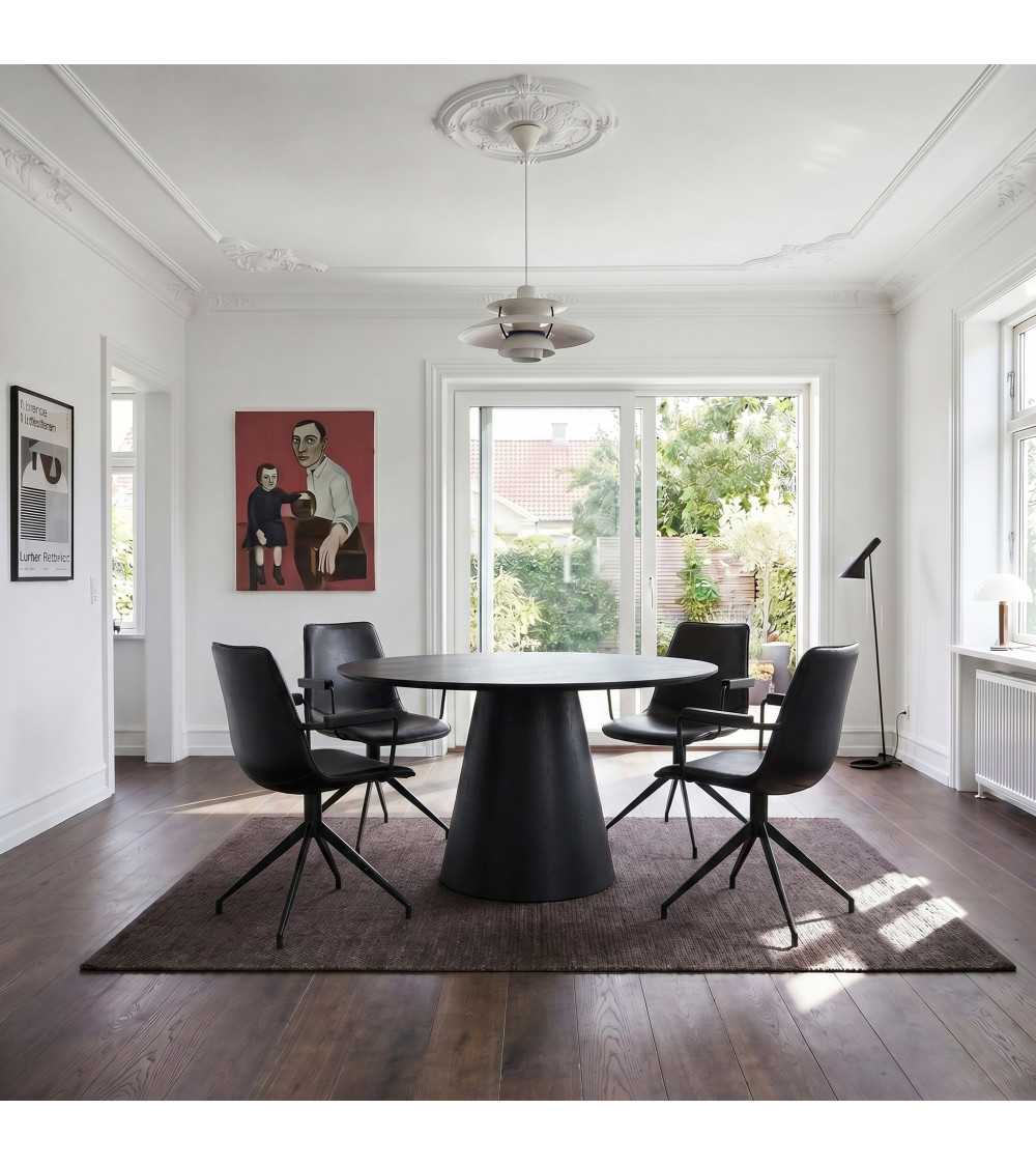 Lot de 2 chaises de salle à manger avec accoudoirs Isabel - Noir
