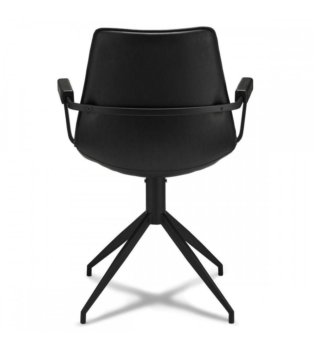 Lot de 2 chaises de salle à manger avec accoudoirs Isabel - Noir