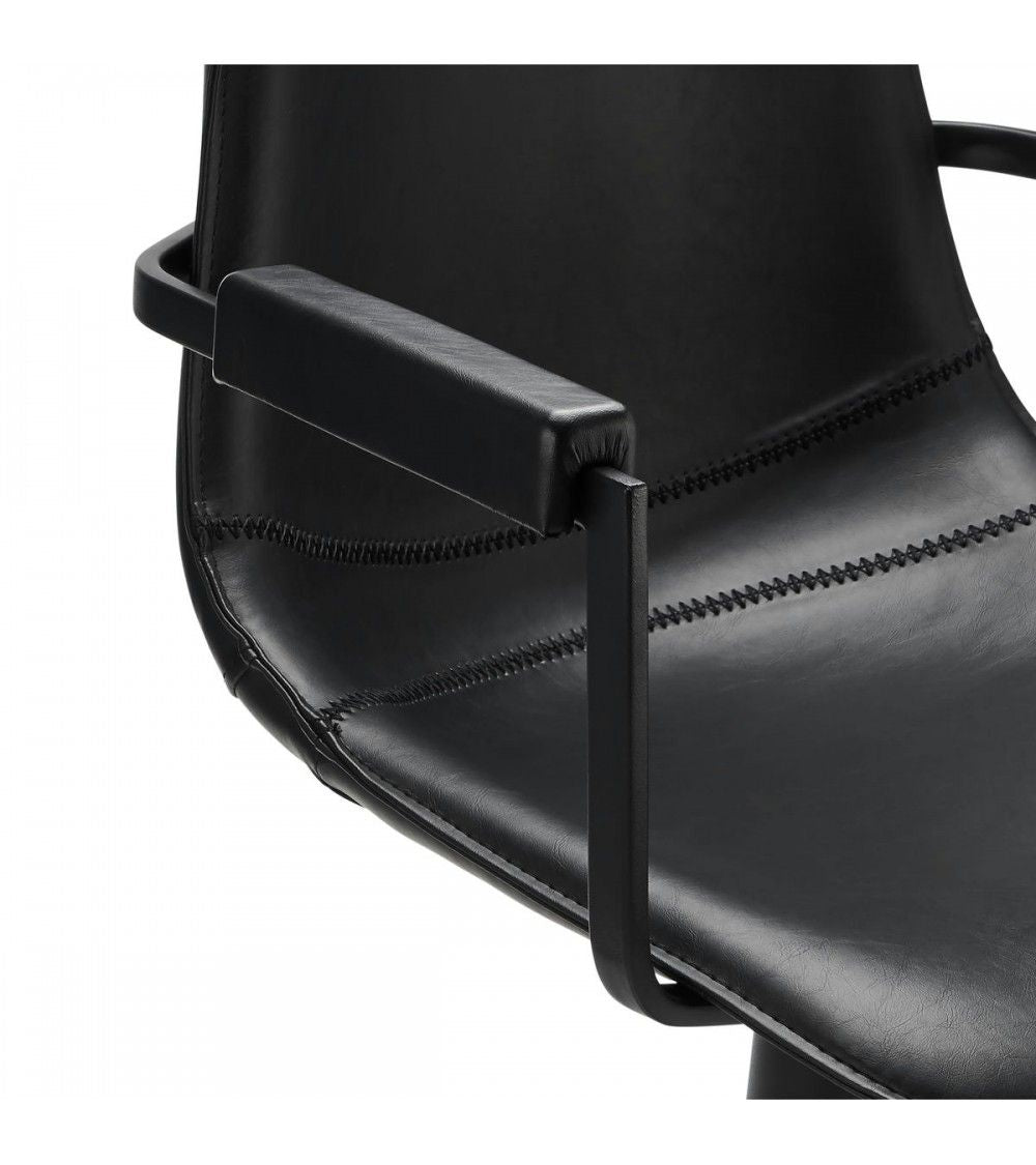 Lot de 2 chaises de salle à manger avec accoudoirs Isabel - Noir