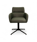 Lot de 2 chaises de salle à manger avec accoudoirs Marco - Vert olive